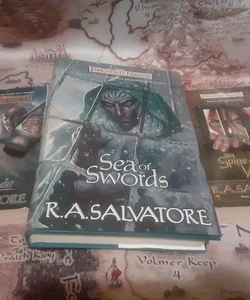 The Spine of the World, Silent Blade & Sea of Swords ; 3 Forgotten Realms "Paths of Darkness" Drizzt books by R.A. Salvatore