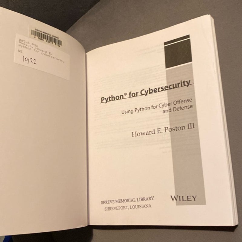 Python for Cybersecurity