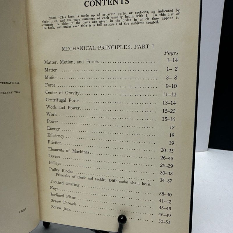 Mechanical Principles Parts 1-2, International Textbook Co, 1934, #348