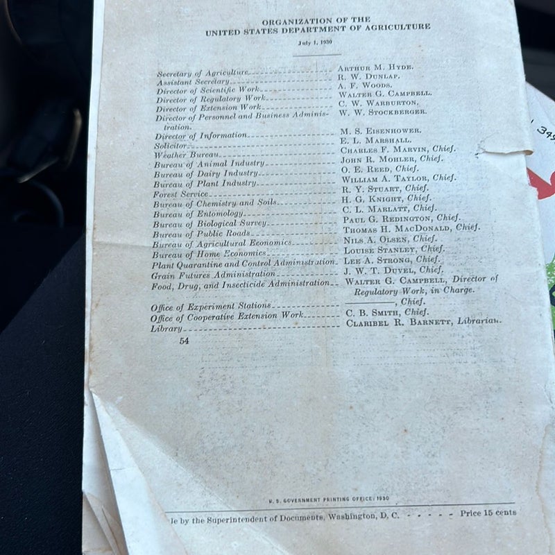 U.S. Department of Agriculture Farmers Bulletin  No. 1495