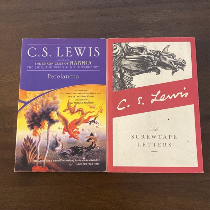 C.S. Lewis’s Perelandra (2003) and The Screwtape Letters (2000) Paperback Bundle