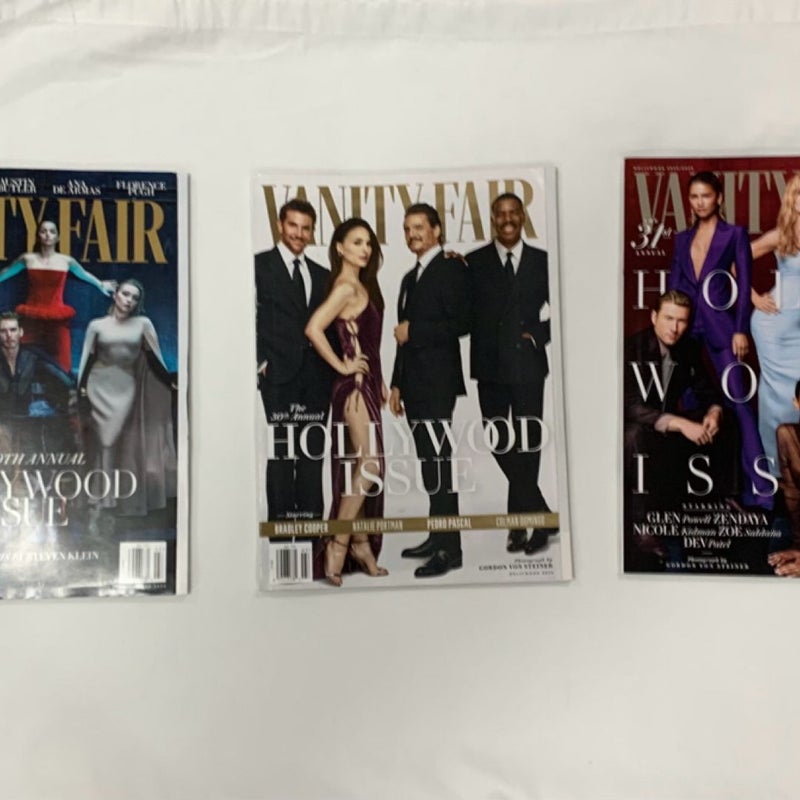 Vanity Fair Hollywood Issue “29th, 30th, & 31th ” Issues 2023,  2024, & 2025 Magazines