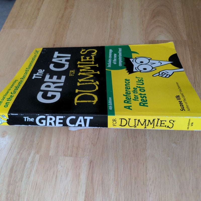 GRE CAT for Dummies by Suzee Vlk