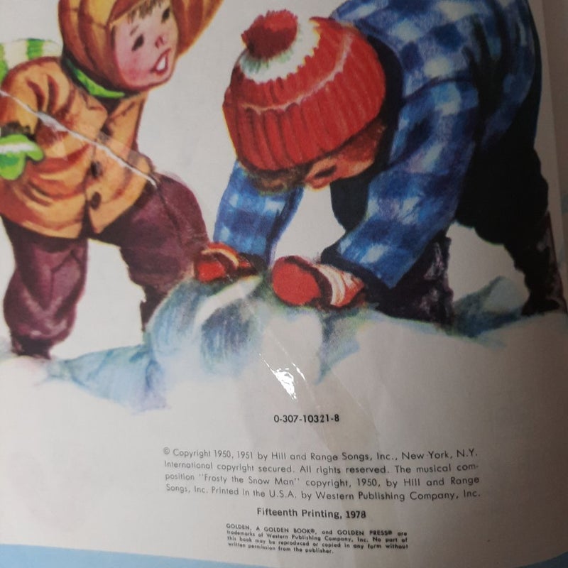 Vintage 1979 FROSTY THE SNOWMAN A Big Golden Book Christmas  Hard Cover