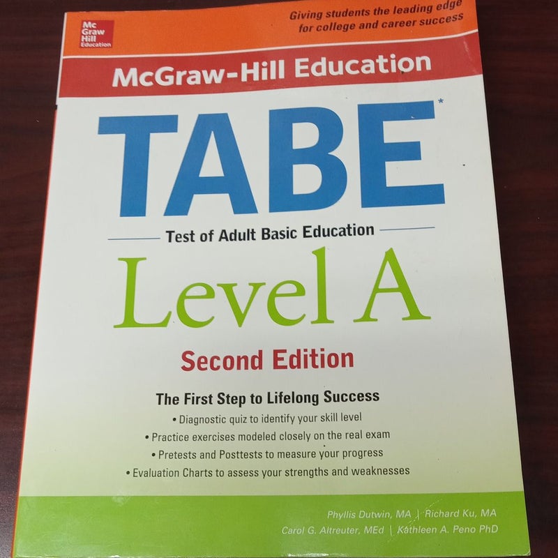 McGraw-Hill Education TABE Level a, Second Edition