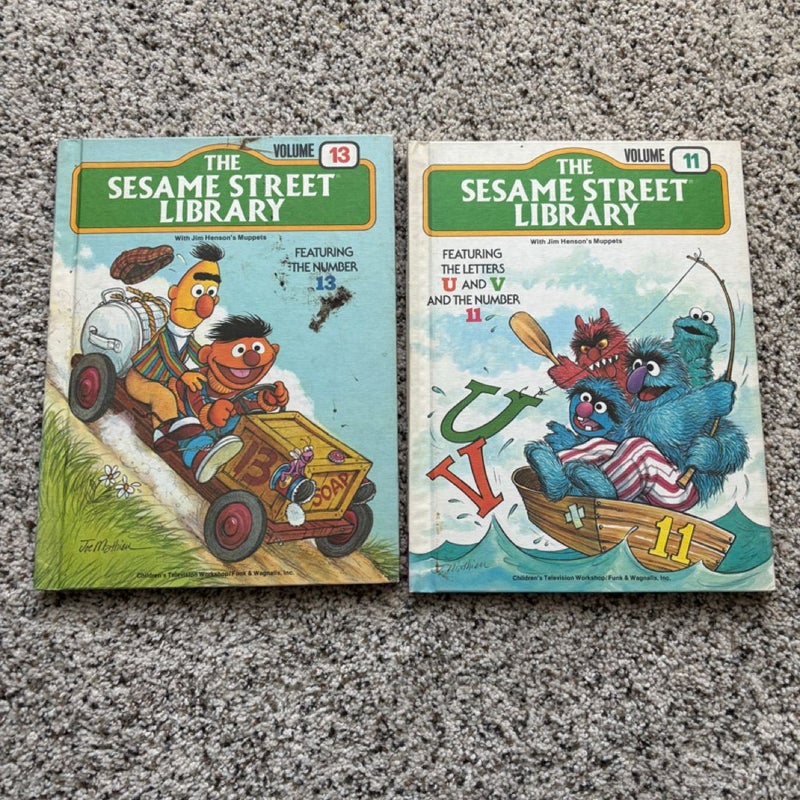 Bundle Lot of 10 Vintage Sesame Street Kids Books 70s/80s