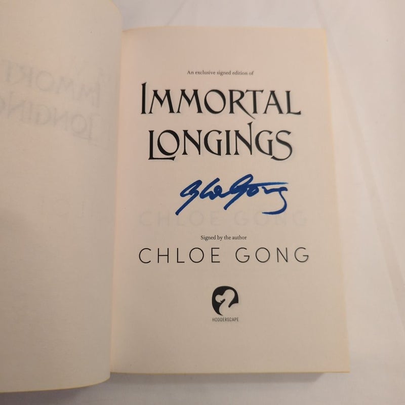 **WATERSTONES SIGNED EXCLUSIVE** Immortal Longings