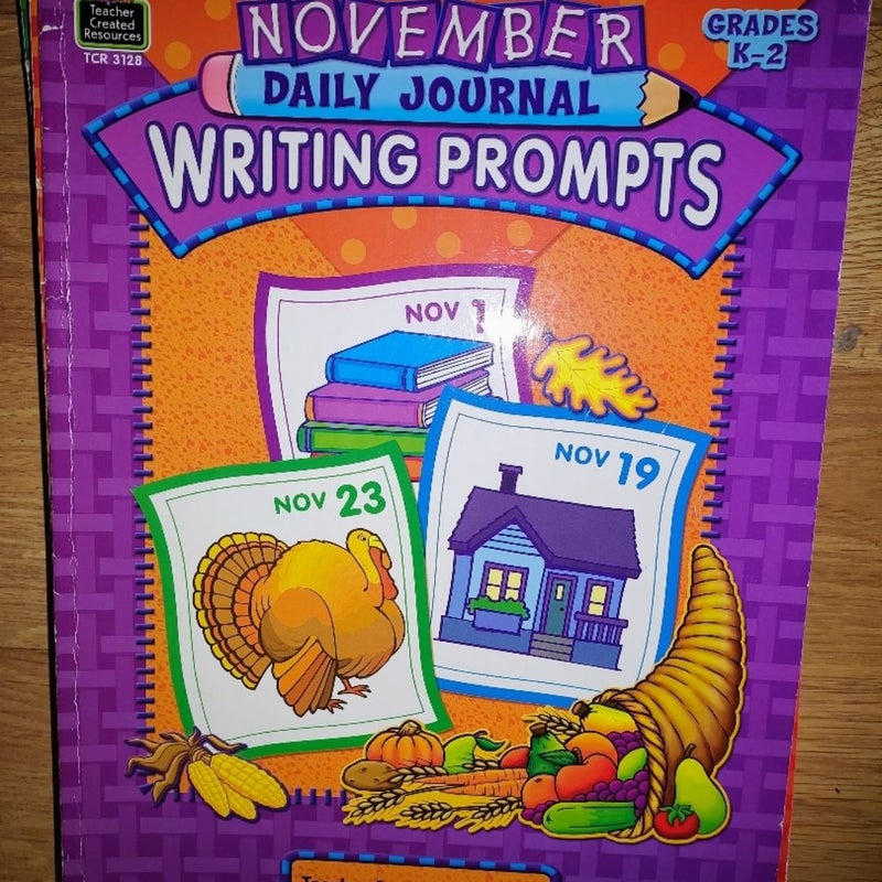 September through May daily journal writing prompts grades kindergarten through 2nd