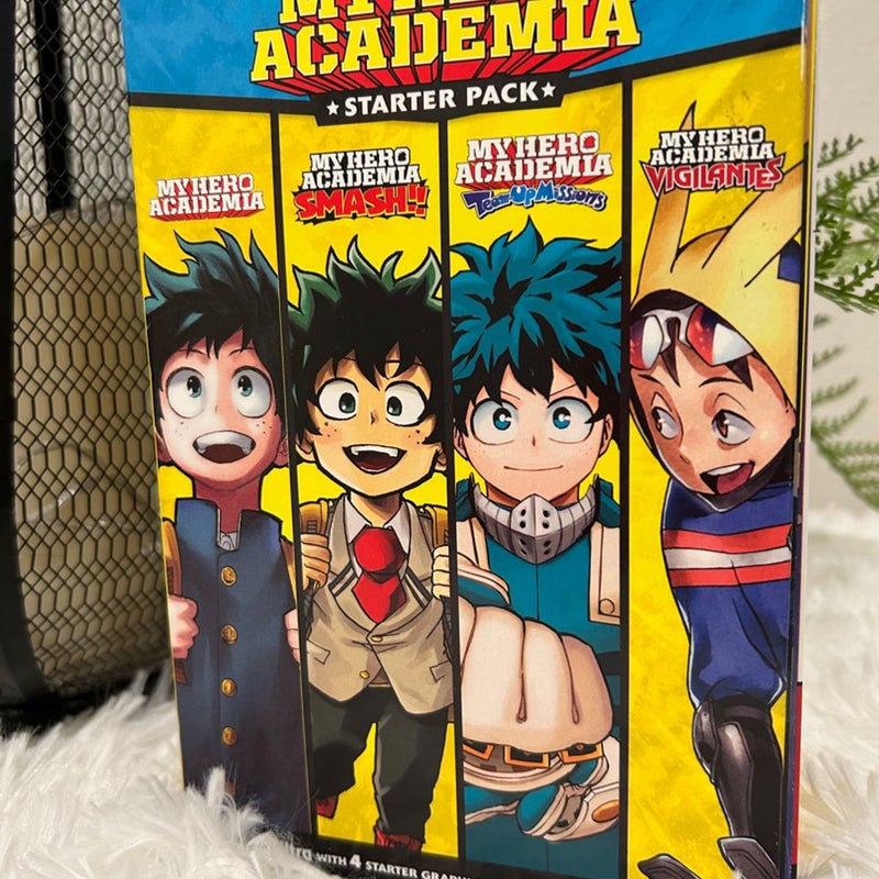 My Hero Academia Started Pack: 4 graphic novel books in a set box