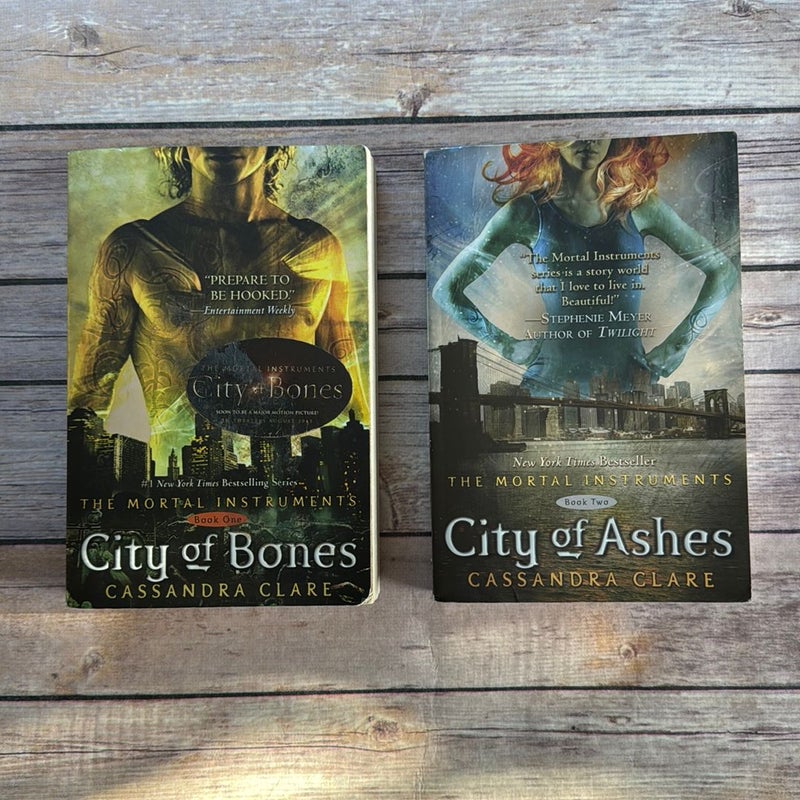 City of Bones/City of Ashes 2 book bundle