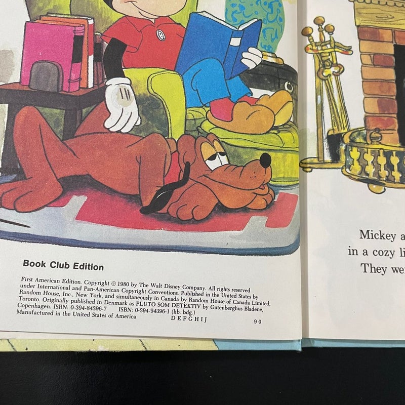 Pluto the Dectective and Aladdin and the Missing Jewel Chest Disney Books 1980 