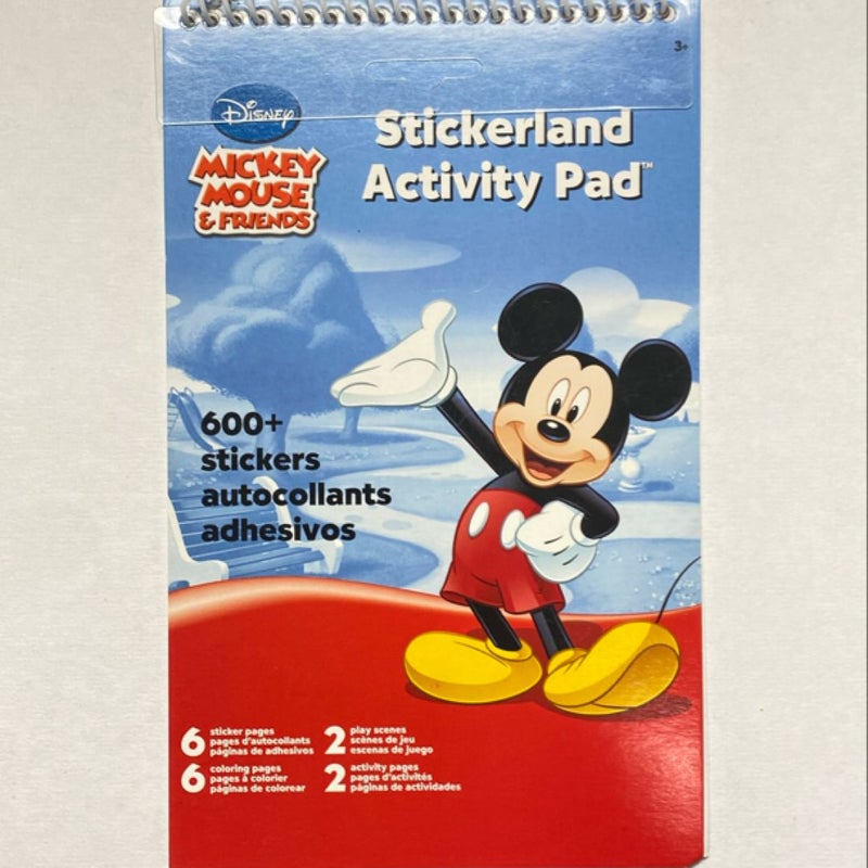 Mickey Mouse and Friends Stickerland Activity Padb