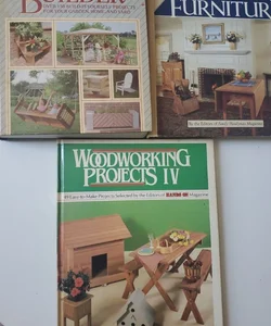 Wood Working Projects Book Lot Of 3