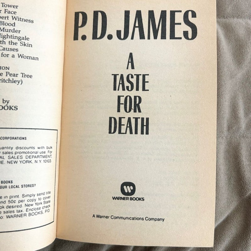 A Taste for Death  3458