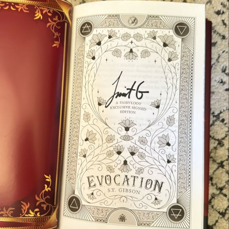 Evocation- Signed Fairyloot book