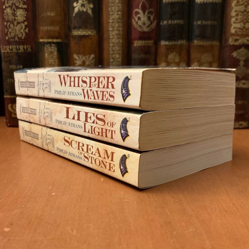 Forgotten Realms: Complete Watercourse Trilogy 1-3 Set: Whisper of Waves, Lies of Light, Scream of Stone, All First Edition First Printing