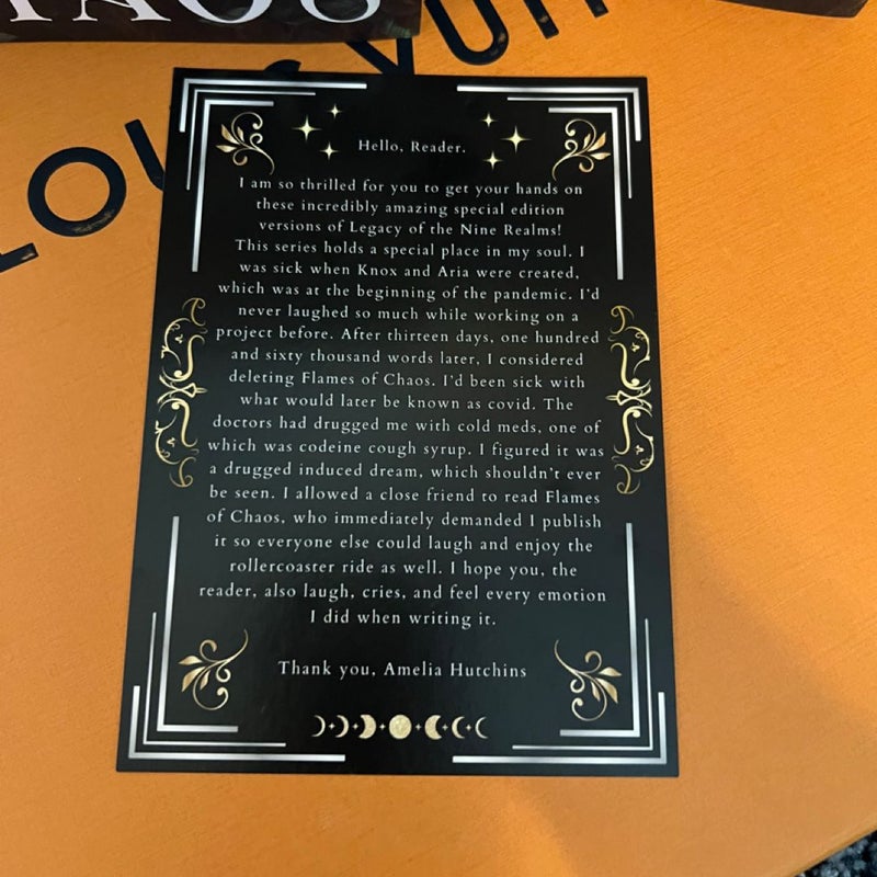Flames of Chaos, Ashes of Chaos (1st book signed!)