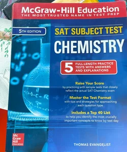 McGraw-Hill Education SAT Subject Test Chemistry, Fifth Edition