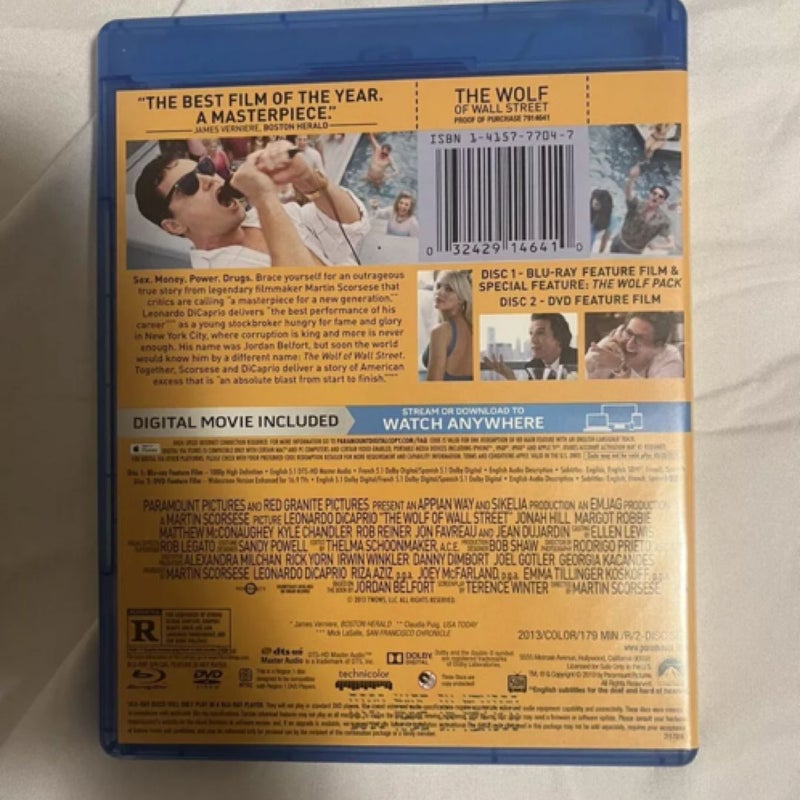 The wolf of Wall Street dvd