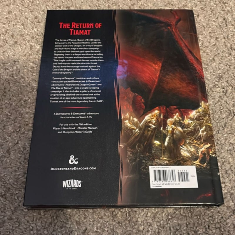 Tyranny of Dragons (d&d Adventure Book Combines Hoard of the Dragon Queen + the Rise of Tiamat)
