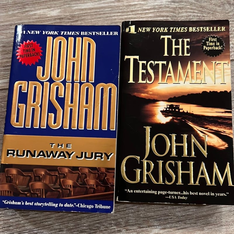 The runaway jury & the Testament (2 books)