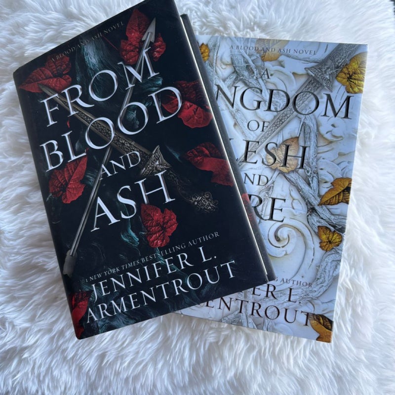 Two Hardback Books: From Blood and Ash + Kingdom of Flesh and Fire
