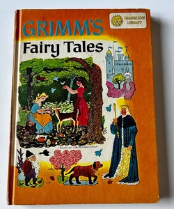 DANDELION LIBRARY Grimms Fairy Tales & Babar The King 2 IN 1 FLIP OVER BOOK GUC