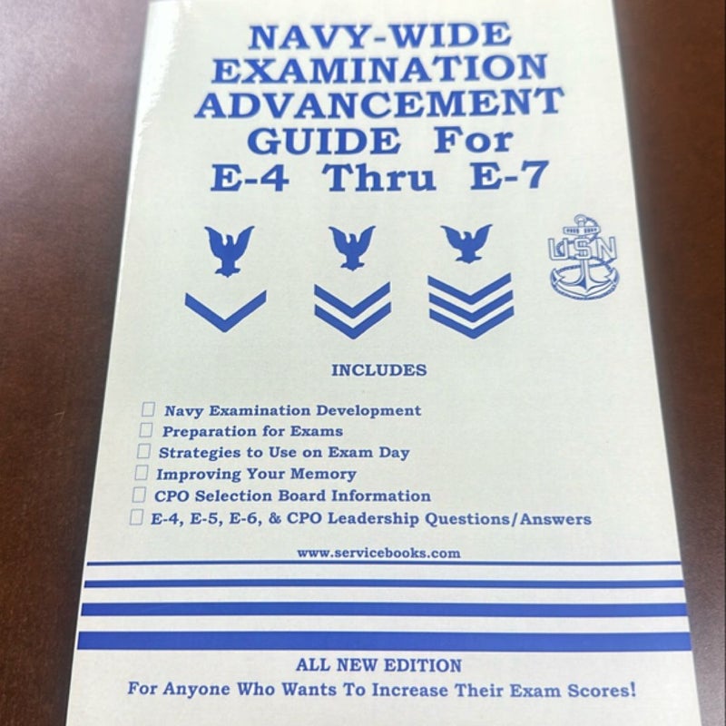 Navy-wide examination advancement guide for E-4 Thru E-7