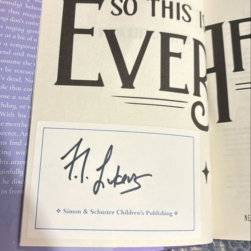 So This Is Ever After + signed bookplate