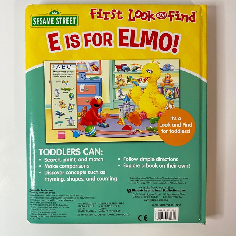 Sesame Street E is for Elmo! First Look and Find