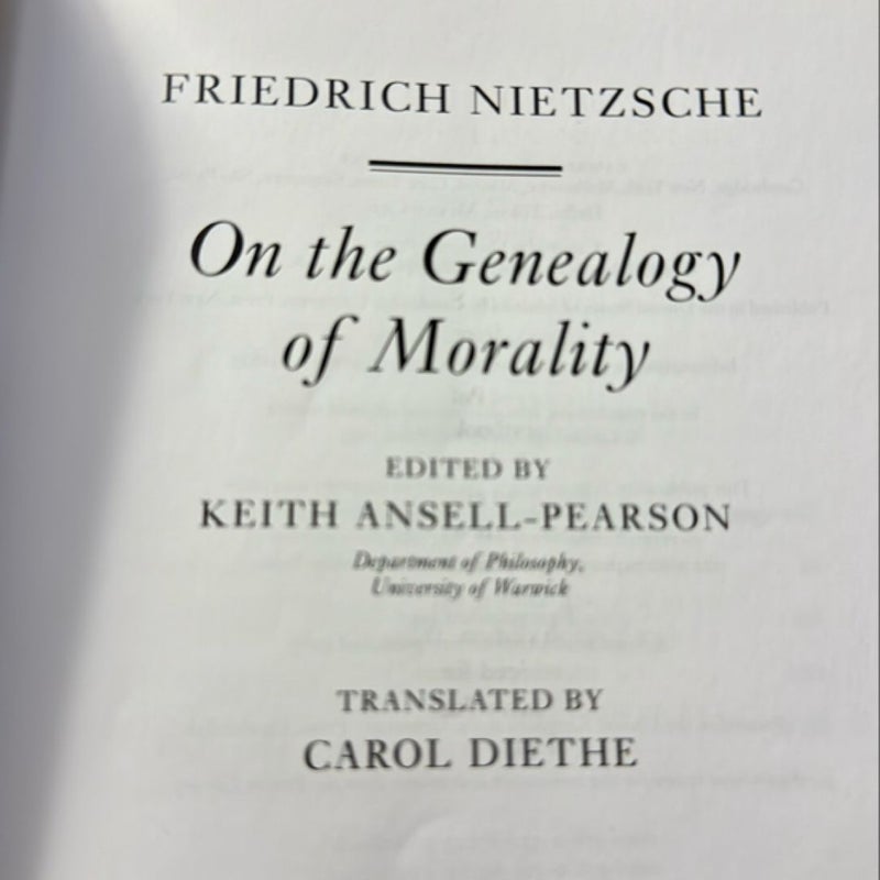 Nietzsche - On the Genealogy of Morality