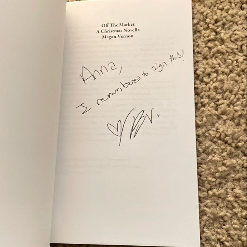 Off the Market (OOP signed by the author)