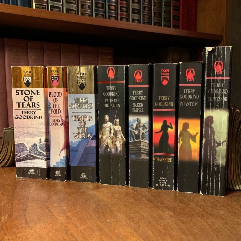 Sword of Truth 8 Book Collection: Stone of Tears, Blood of the Fold, Temple of the Winds, Faith of the Fallen, Naked Empire, Chainfire, Phantom, Confessor