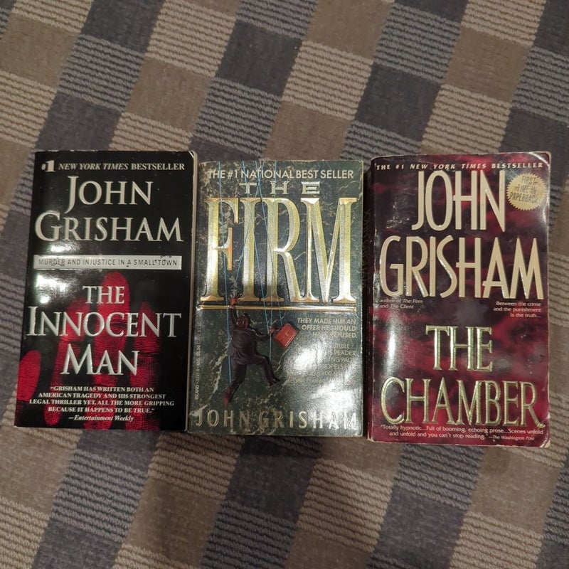 John Grisham three soft cover novels