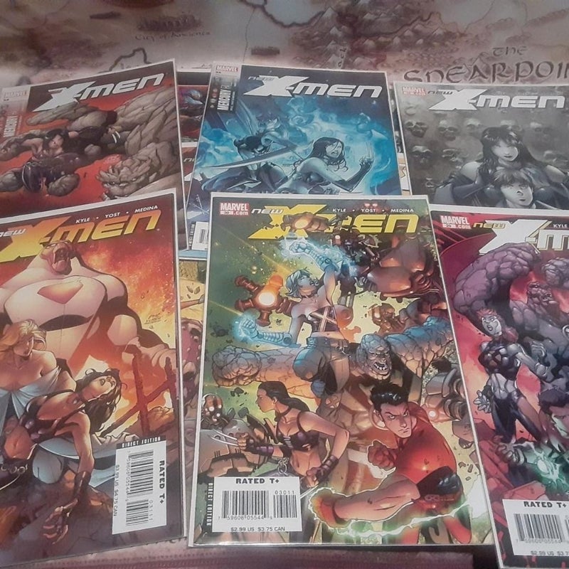 Complete Kyle & Yost New X-men run 20-46, Magik , X-23 Marvel Comic Lot. 20 is a variant Tan cover. 37-43 have Scottie Young art. Some reading wear,  Good shape overall. =0
Including important Magik story arc.