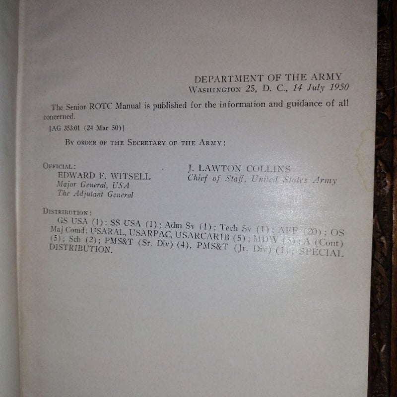 The Senior ROTC Manual