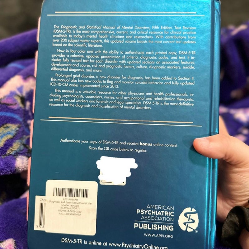 Diagnostic and Statistical Manual of Mental Disorders, Fifth Edition, Text Revision (DSM-5-TR(tm))