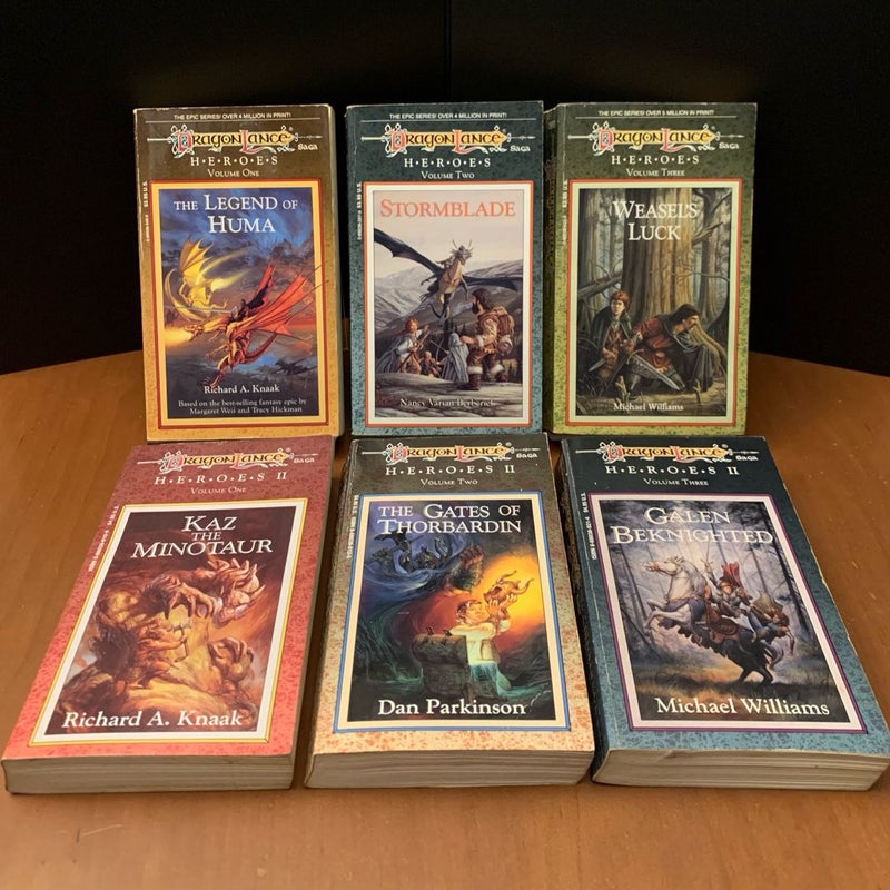 Vintage DragonLance: Complete Heroes I & II, Preludes I & II, Tales I & II, Meeting Sextet Series Set, 24 Books