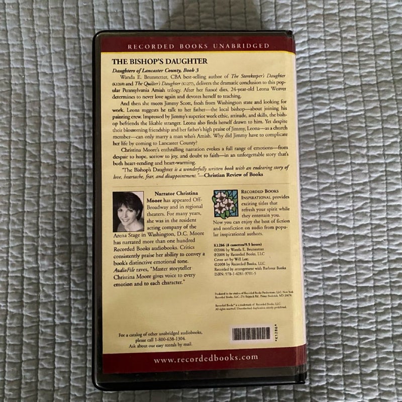 The Bishop’s Daughter Recorded Book Cassette Tapes by Wanda E Brunstetter