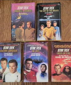 Lot of 5 Star Trek Original Series Novels 1989-1992 Peter David Michael Jan Friedman