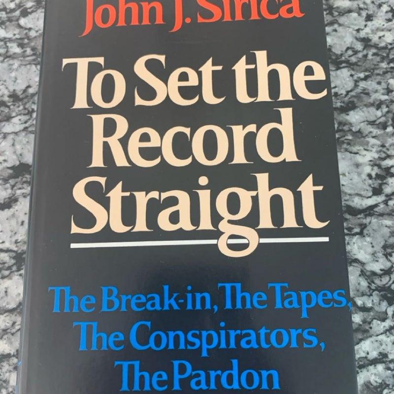 To Set the Record Straight