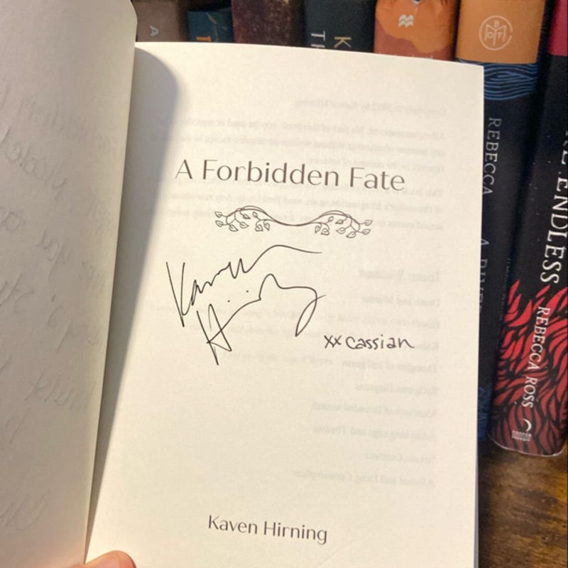 A Forbidden Fate (personalized and signed)