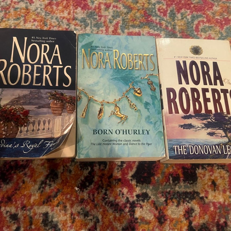 Lot of 3 Nora Roberts  Romance Novels PBs GOOD