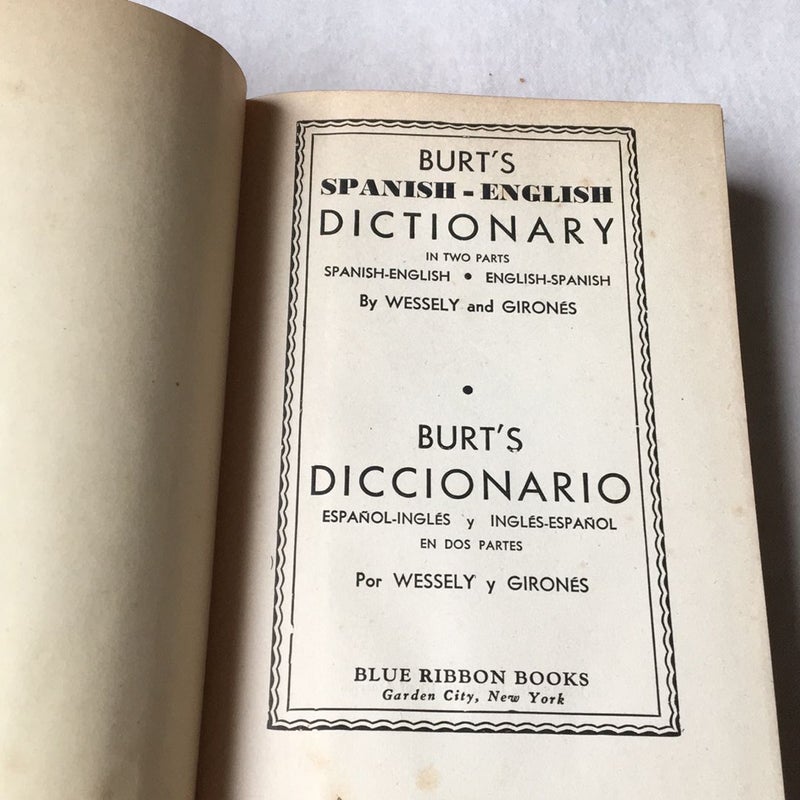 Burt’s Spanish-English Dictionary