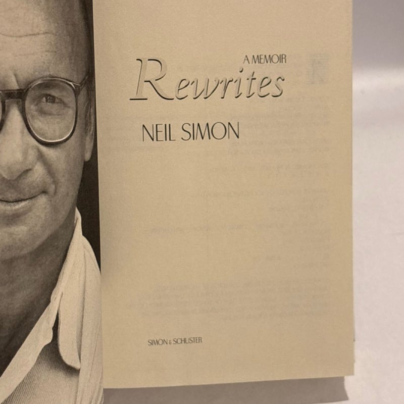 Rewrites : A Memoir by Neil Simon (1996, Hardcover)