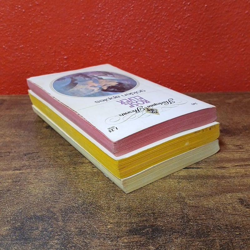 Lot of 3 Vintage Romance Novels, Golden Apples • Where Two Ways Met • No Private