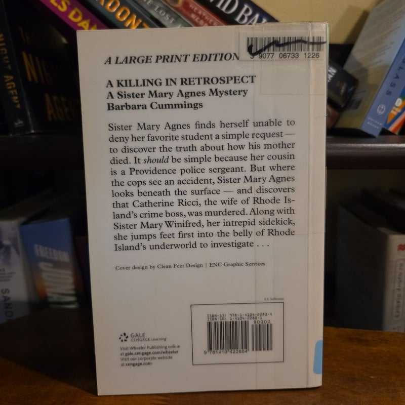 LARGE PRINT A Killing in Retrospect, A Sister Mary Agnes Mystery 2 of 2 (ex-library)