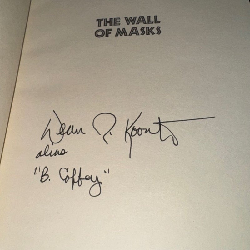 THE WALL OF MASKS SIGNED 