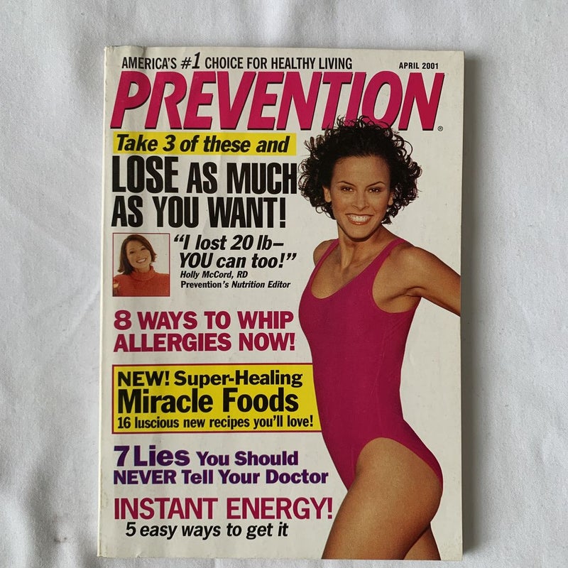 Prevention Vintage “We Help People Enjoy Healthier Life” April 2001 Magazine 