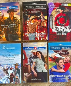 Collection of Cowboy Romance Novels - 6 in All